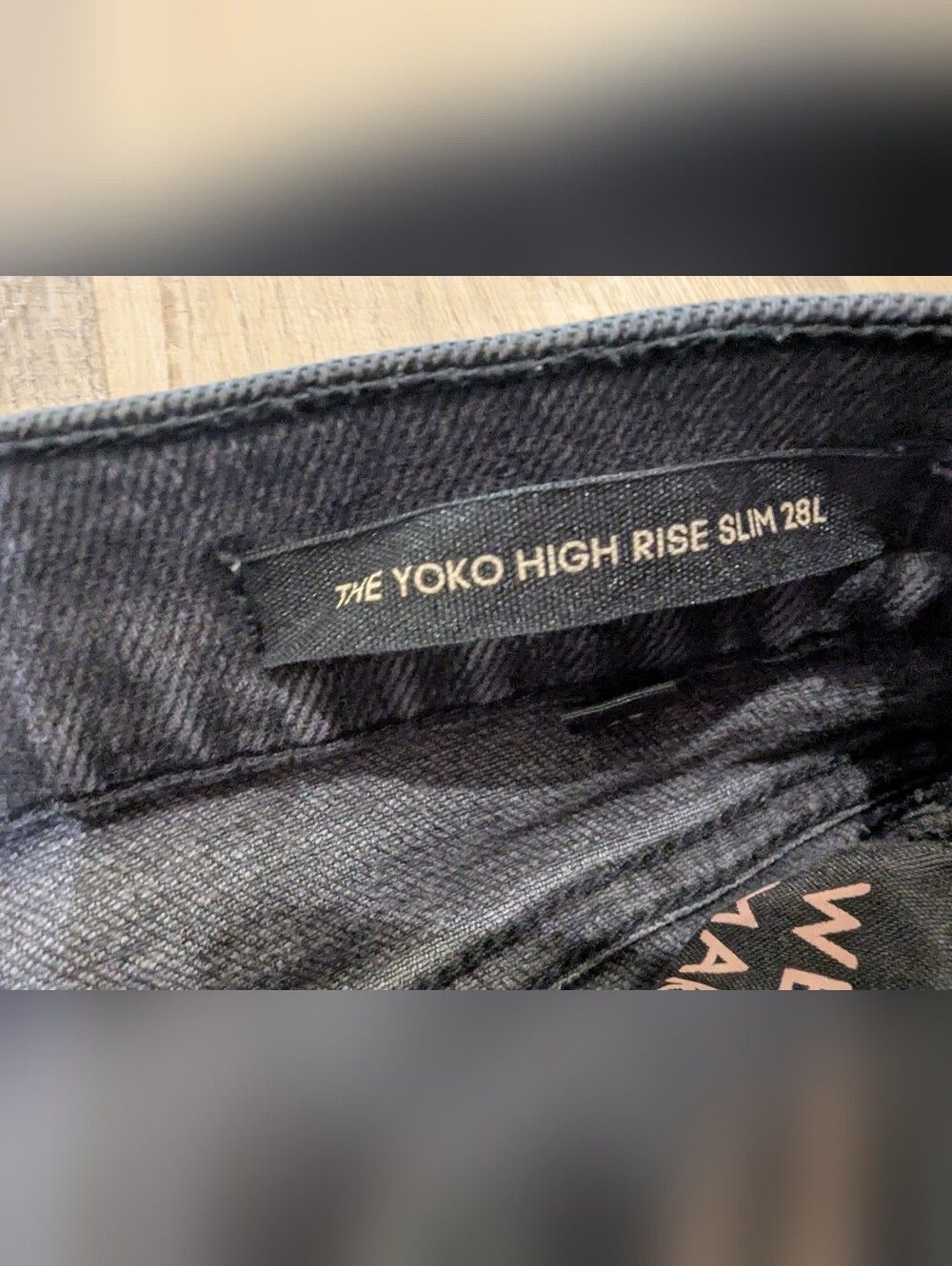 Denim Forum Straight Leg Jeans in Washed Black - Picture 8 of 8